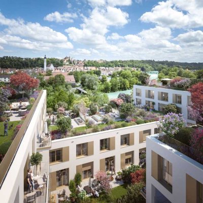 Phantastische 2-Zimmer-Wohnung mit Südloggia in Landsbergs Bestlage