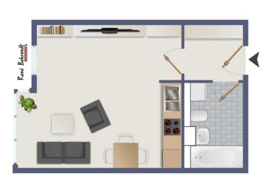 kleines Appartement in Ruhiger Lage