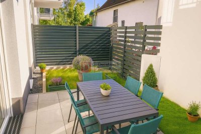 Top!! Neubau-Erstbezug: 3-Zimmer mit Garten-Terrasse, Parkett & TG-Stellplatz inklusive