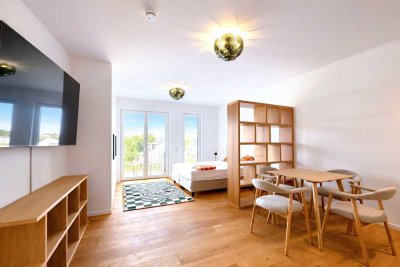 Hochwertig möbliertes Apartment mit Balkon in exklusivem Neubau