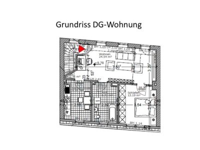 Kauf statt Miete geht noch: Gut gelegene 2 Zi-ETW, gr. Küche, Bad, DG in KR-Uerdingen