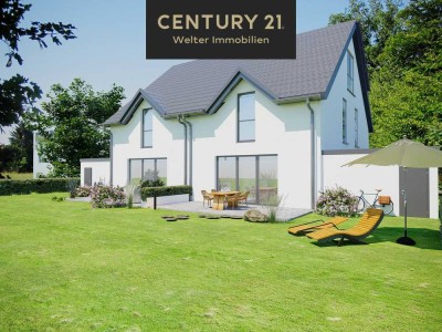 Baubeginn erfolgt! Neubau-Doppelhaus inkl. Photovoltaik-Anlage auf großem Feldrandgrundstück!