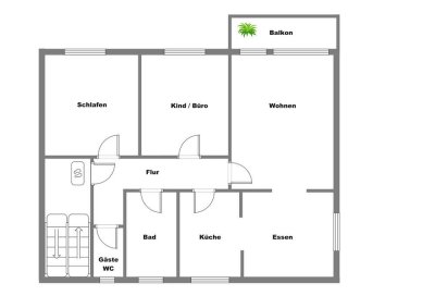 Modernisierte 3-Zimmer-Wohnung mit Balkon, Einbauküche und Stellplatz - zentral UND ruhig gelegen