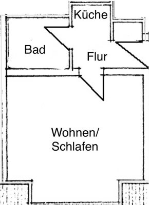 Charmante 1-Zimmer Wohnung im 2. OG in Neuwerk-Mitte