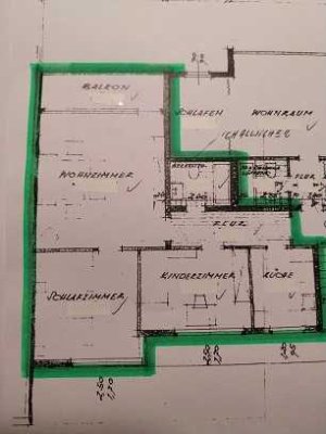 Helle, gepflegte 3-Zimmer Wohnung mit Balkon und Garage in Krefeld-Bockum