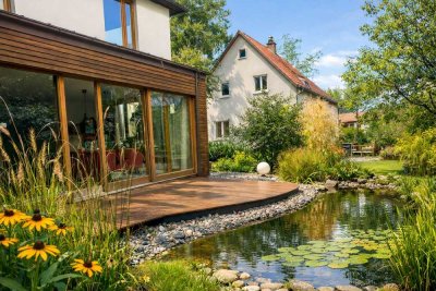 Private Gartenidylle in München-Neuaubing! Modernes Architektenhaus in ruhiger Hinterhauslage