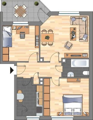 Gemütliche 3-Zimmer-Etagenwohnung in Zeven – familienfreundlich und hell