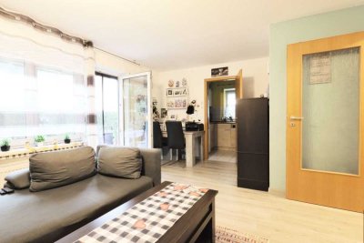Optimal geschnittene 2-Zi.-Erdgeschosswohnung mit großem Garten und Pkw-Stellplatz in ruhiger Lage