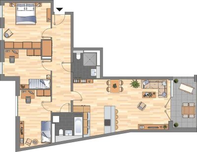 4-Zimmer-NEUBAUWOHNUNG in Essen Südviertel