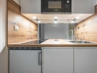 -11,43 % PSSST  Top möbliertes Apartment mit Balkon und Küche. Natur pur am Grafenberger Wald.