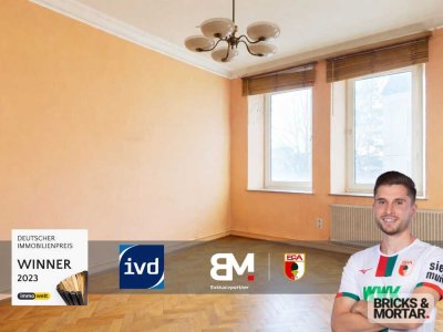 4,5-Zimmer-Altbauwohnung mit Balkon und Gestaltungspotenzial in Augsburg