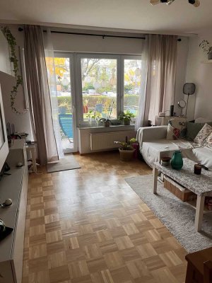 Schöne möblierte 2-Zimmer-Wohnung mit Balkon in unmittelbarer Nähe zum Rhein