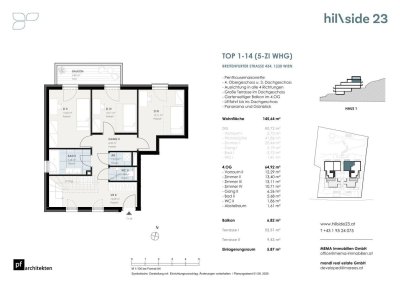 Einzigartige Penthousemaisonette mit 5 Zimmer und grandiöser Dachterrasse zu verkaufen!