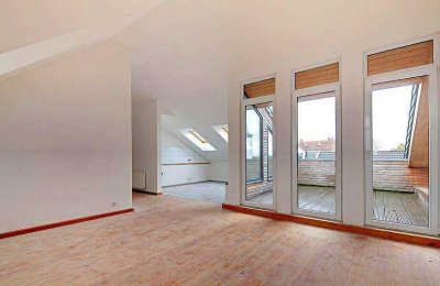 Helle Loft-Dachgeschosswohnung mit Dachterrasse im schönen Zentrum von Solingen-Wald