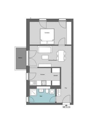 Helle 2-Zimmer-Neubauwohnung mit Einbauküche & Balkon in Falkensee – Nachmieter gesucht