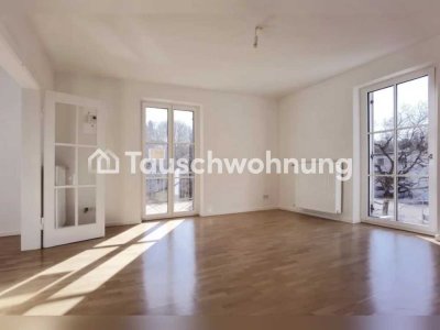 Tauschwohnung: 3,5-Zi-Hochparterre Wohnung in Schwabing mit Balkon + Garten