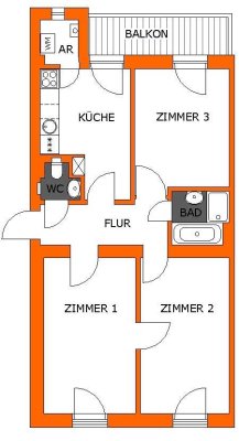 GUT GESCHNITTENE HELLE 3-ZIMMER ARCHITEKTENWOHNUNG MITTEN IN DÜSSELDORF BILK