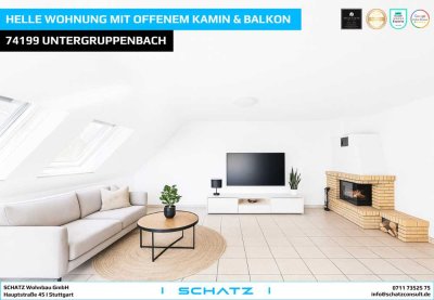 Helle Wohnung mit Kamin, bodentiefen Fenstern und Burgblick I Balkon, Tiefgarage,...