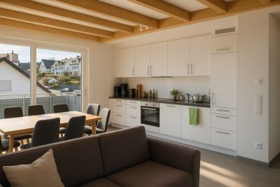 Excl. ausgest. neuwertige 2-Zimmer-DG-Wohnung m. EBK und Dachterrasse an EINZELPERSON