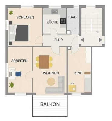 75qm 4 Zimmer Wohnung Friedrichshafen 
Hohenstauffenplatz