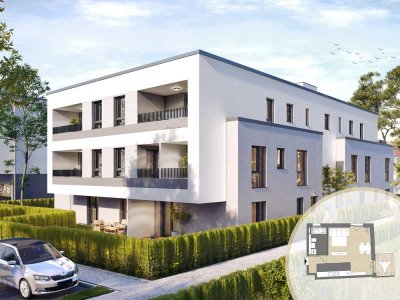 1-Zimmer-Appartement mit kleinem Garten I Neubau I Aufzug I provisionsfrei