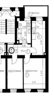 Helle 2-Zimmer Wohnung mit Balkon in Leipzig-Großzschocher