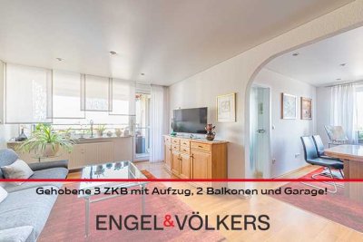 Gehobene 3 ZKB mit Aufzug, 2 Balkonen und Garage!