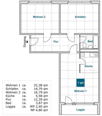 Familienfreundliche 3 Zimmer Wohnung mit Balkon und Aufzug!