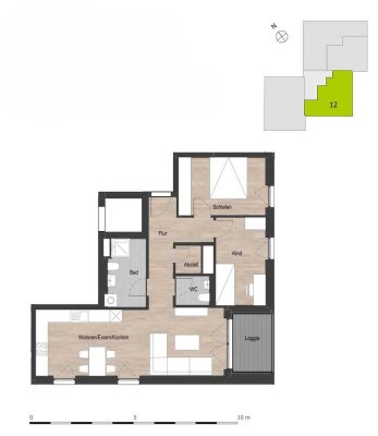 2.Obergeschoss - Wohnung 12