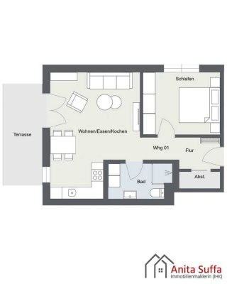 Klimafreundliche Neubauwohnung nach KfW40-Standard mit QNG Gütesiegel! WE01