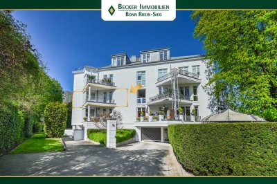 Moderne 2-Zimmer Wohnung mit 2 Sonnenbalkonen & TG-Stellplatz in 1. Rheinlage von Bonn - Rüngsdorf