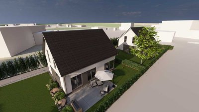 Neubau Freistehendes Einfamilienhaus mit Grundstück + Terrasse + Balkon