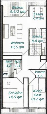 Geschmackvolle, vollständig renovierte möblierte 3,5 -Zimmer-Wohnung in Stuttgart