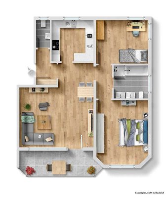 3 Zimmer-Wohnung mit tollem Ausblick!