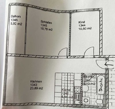Ruhige Drei-Zimmer-Wohnung