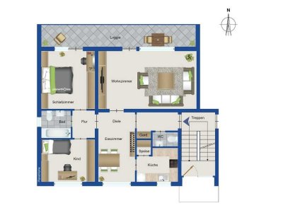Ansprechende 3,5-Zimmer-Wohnung mit Balkon in Forchheim
