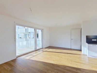 Lichtdurchflutete 2-Zimmer-Neubauwohnung mit großem BALKON und EBK