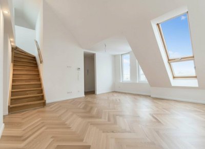 Traumhafte Dachgeschosswohnung mit Terrasse nach Süd/Westen und Weitblick - Klimaanlage - 4 Zimmer - Küche extra