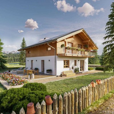 Wohntraum im Würmtal für 2 Baufamilien 2 Chaletvarianten im alpinen Stil