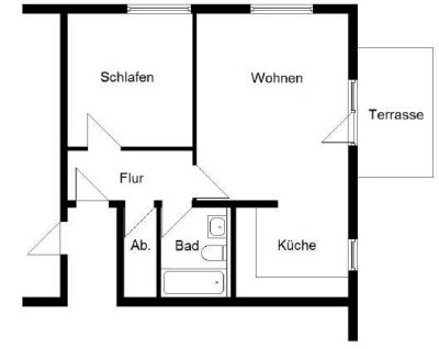 Lichtdurchflutete 2-Zimmer Wohnung mit Terrasse in Ruhiger Lage
