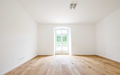 Barrierefreies 1-Zimmer-Apartment mit eigenem Garten und Terrasse in wunderschöner Lage
