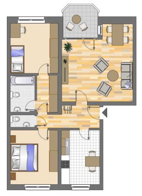 3-Zimmer, neues Wannenbad und Balkon