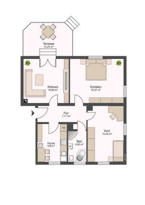 Terrasse & Gartenanteil | 3-Zimmerwohnung mit Stellplatz in Dresden Strehlen zum Kauf