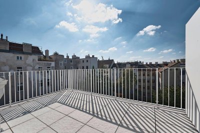 THE TEMPTATION - Dachgeschoss-Maisonette mit 2 Terrassen + Balkon | 33 m² Freifläche, 4 Zimmer