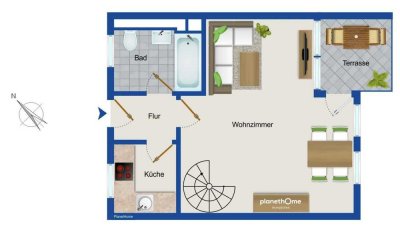 Wunderschöne 3-Zimmer Maisonette-Wohnung mit sonnigem Balkon