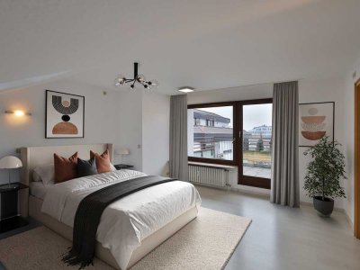 Außergewöhnliche Dachgeschosswohnung mit 3 Balkonen und Tiefgaragenstellplatz
