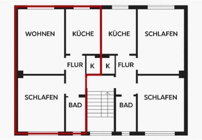 Helle 2-Zimmer Wohnung im 2. OG in Gelsenkirchen-Rotthausen