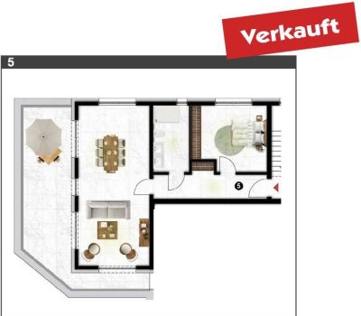 Verkauft! Erstbezug in Rheinnähe - 2 Zi.- Penthouse - ca. 75m²