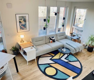 Auf Zeit - 12-26 & Übernahmeoption: 110qm möblierte Luxus Penthouse 4 Raum Wohnung mit Wasserblic