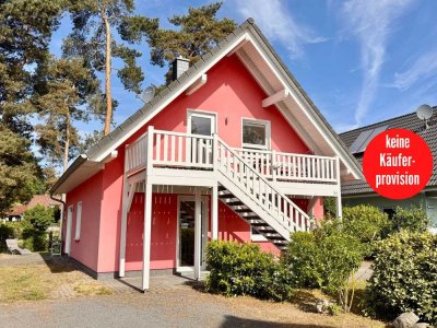 HORN IMMOBILIEN ++ Röbel an der Müritz Ferienhaus mit 2 Wohnungen, 2x Kamin und 2x Sauna + Einbauk.